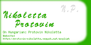 nikoletta protovin business card